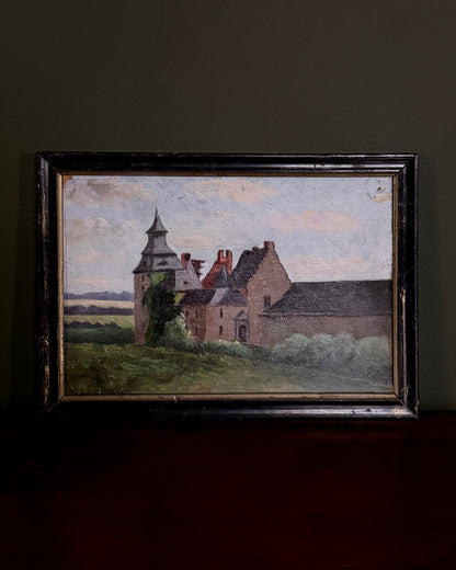 Medieval French Village Painting