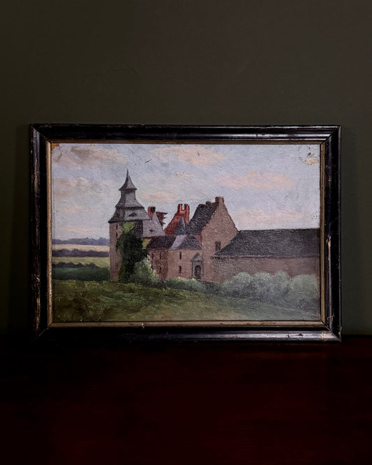 Medieval French Village Painting