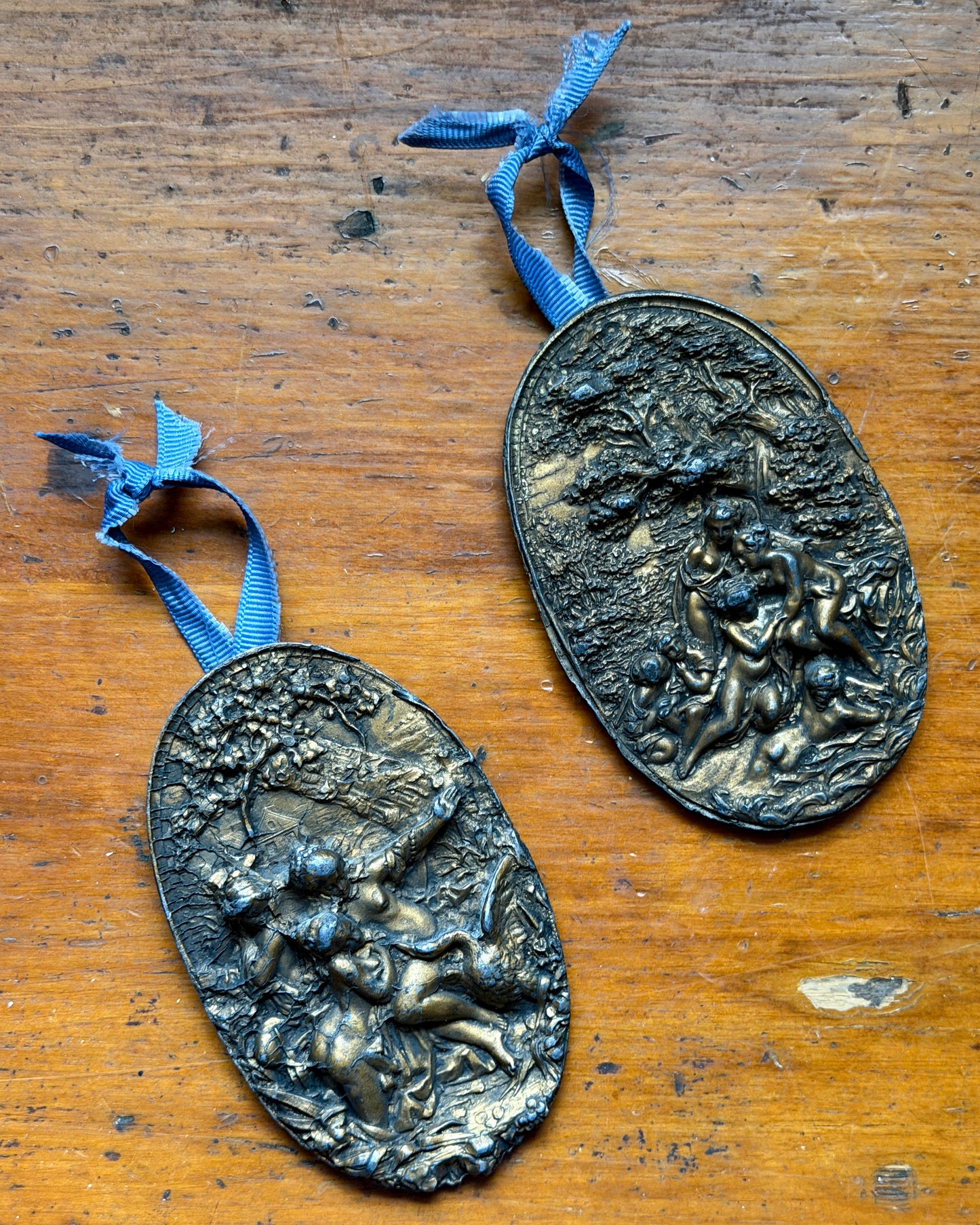 Small Classic Relief Plaque Pair