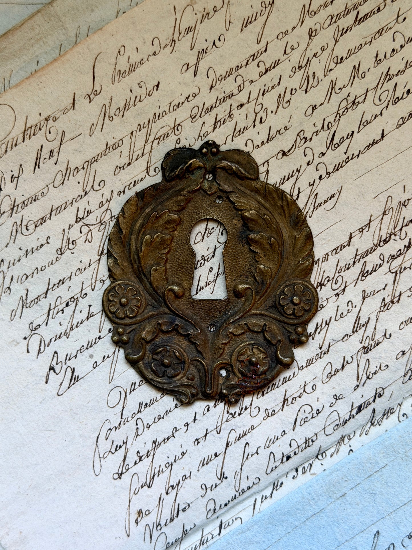 French Escutcheon: Floral