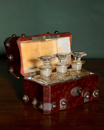 French Studded Wood Perfume Casket