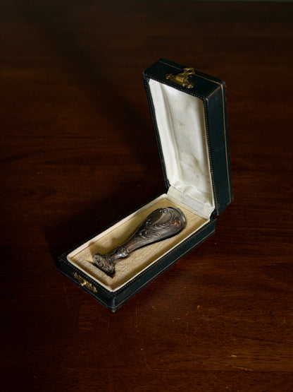 Silverplate Wax Seal that Stamps "MA"