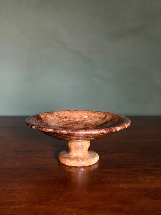 Brown Onyx Pedestal Compote