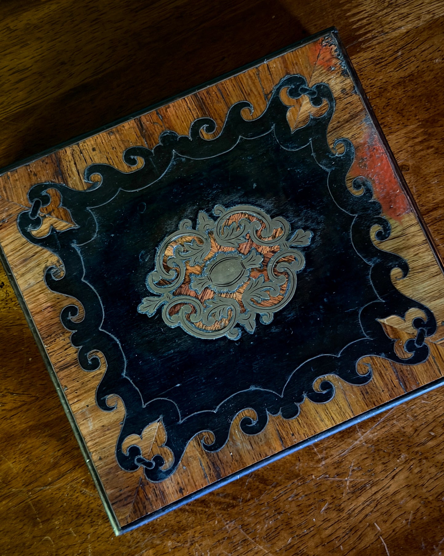 French Inlaid Wood Box