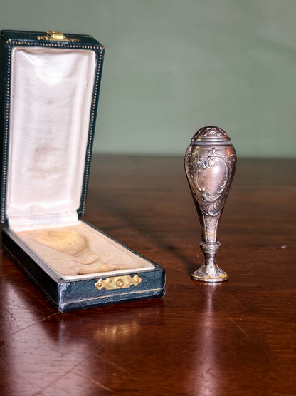 Silverplate Wax Seal that Stamps "MA"