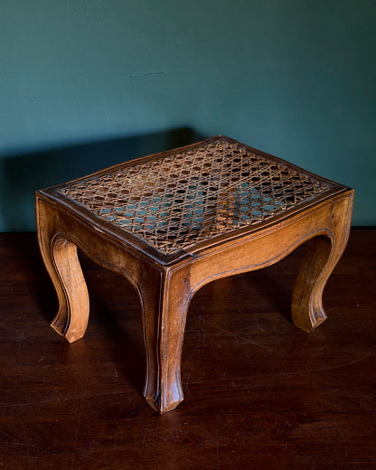 French Silhouette Caned Stool