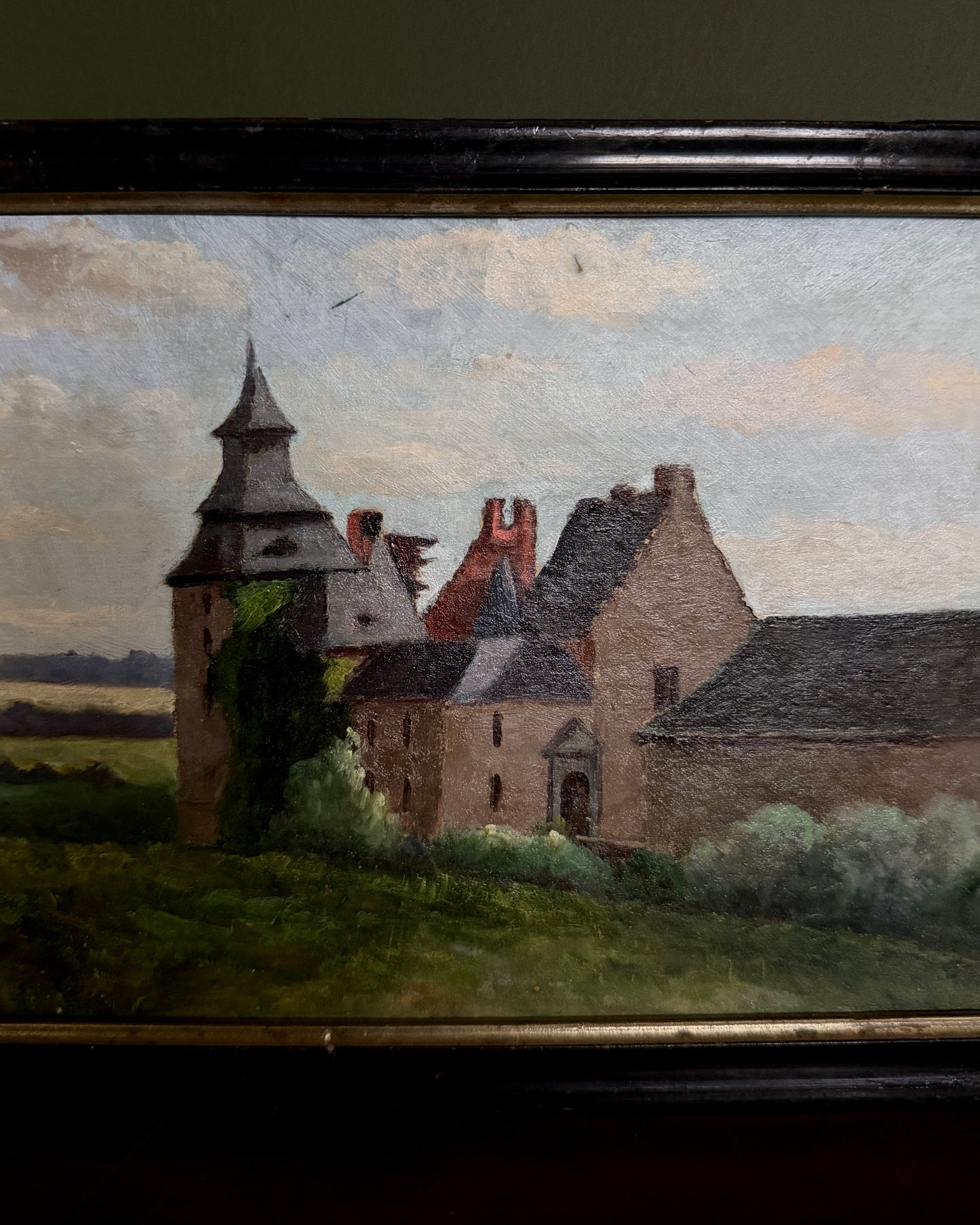 Medieval French Village Painting