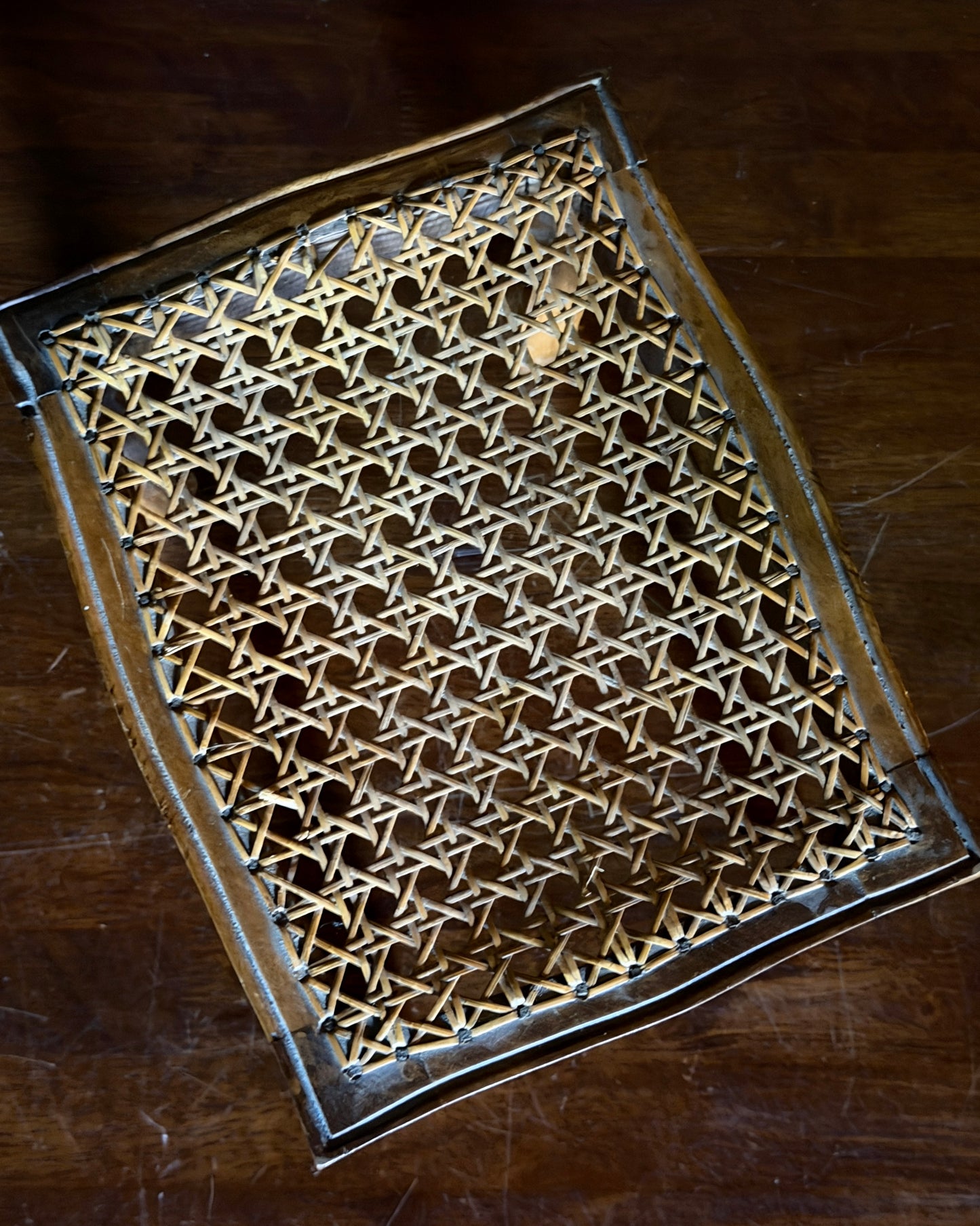 French Silhouette Caned Stool