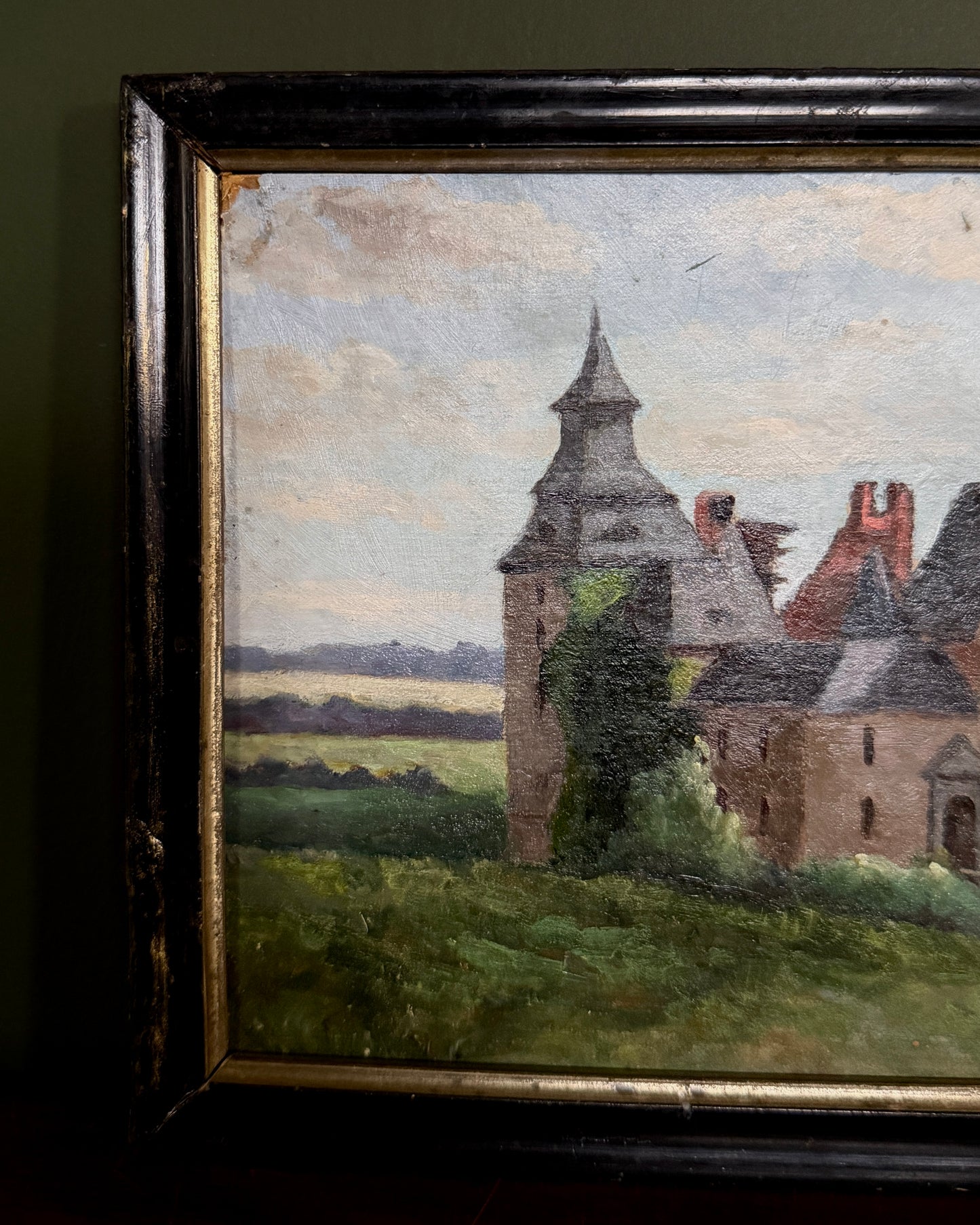 Medieval French Village Painting