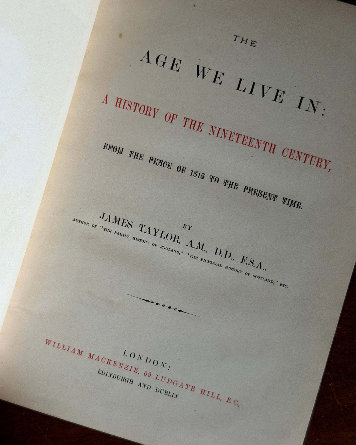 The Age We Live In: A History Of The 19th Century