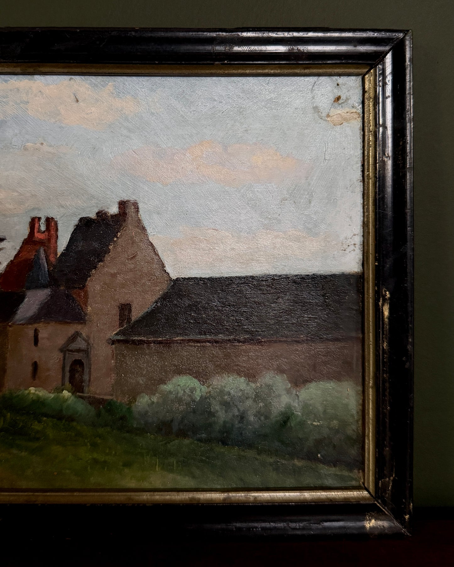 Medieval French Village Painting