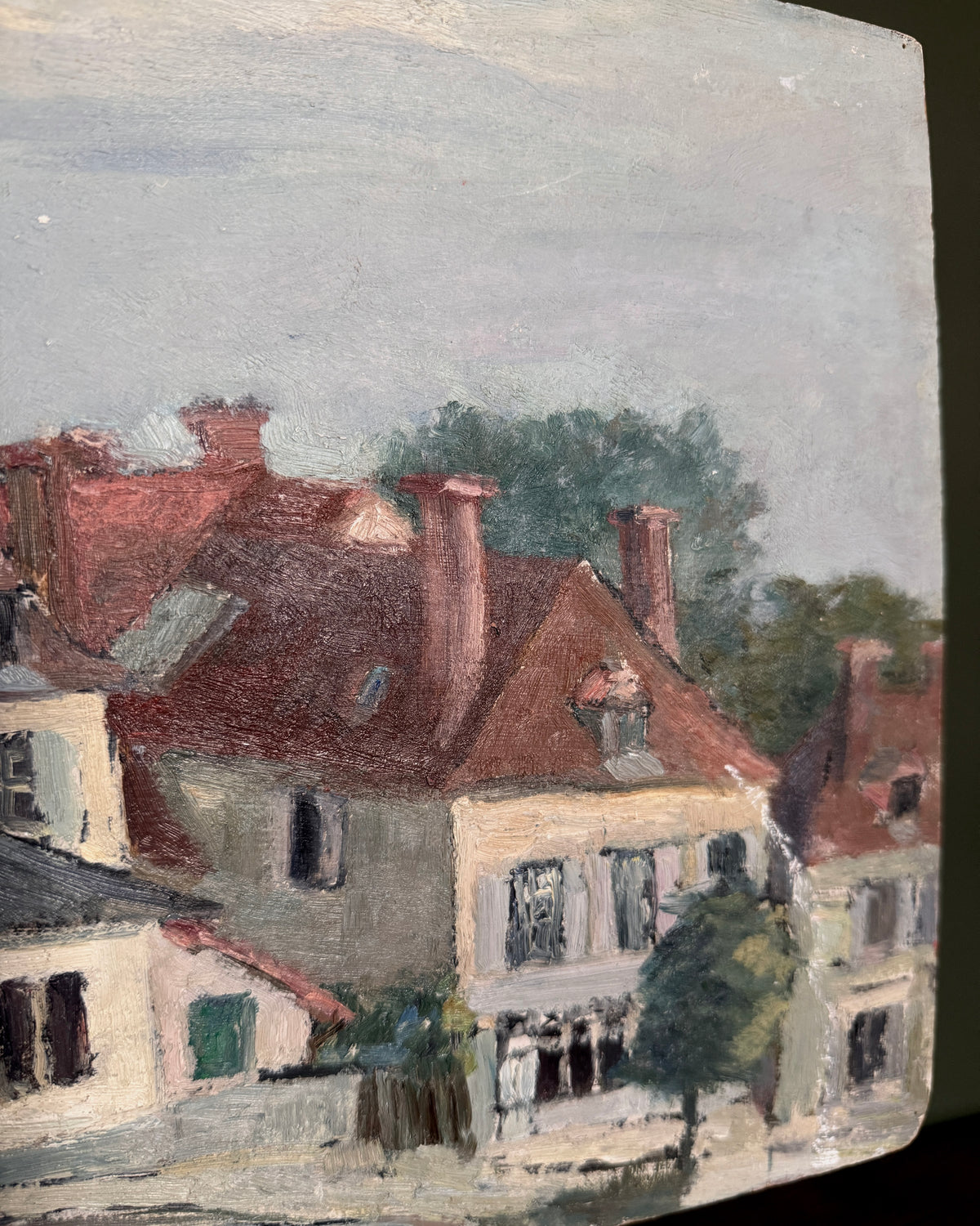 Impressionist French Town Painting