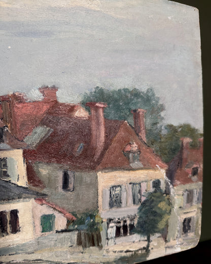 Impressionist French Town Painting