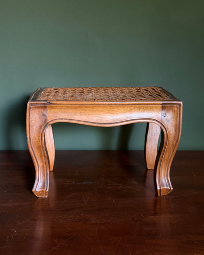 French Silhouette Caned Stool