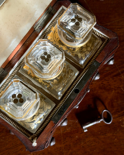 French Studded Wood Perfume Casket