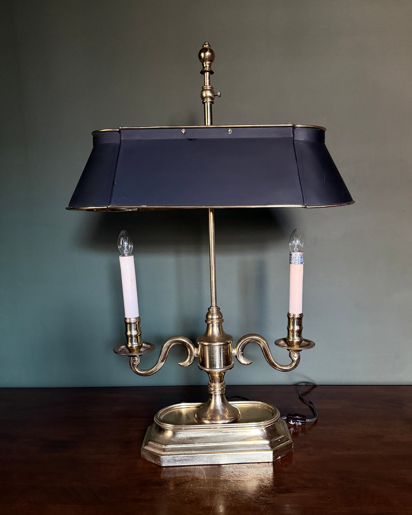 Brass Candlestick Lamp