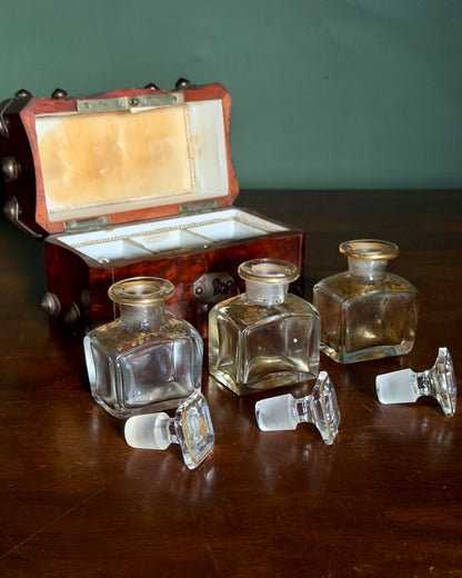 French Studded Wood Perfume Casket