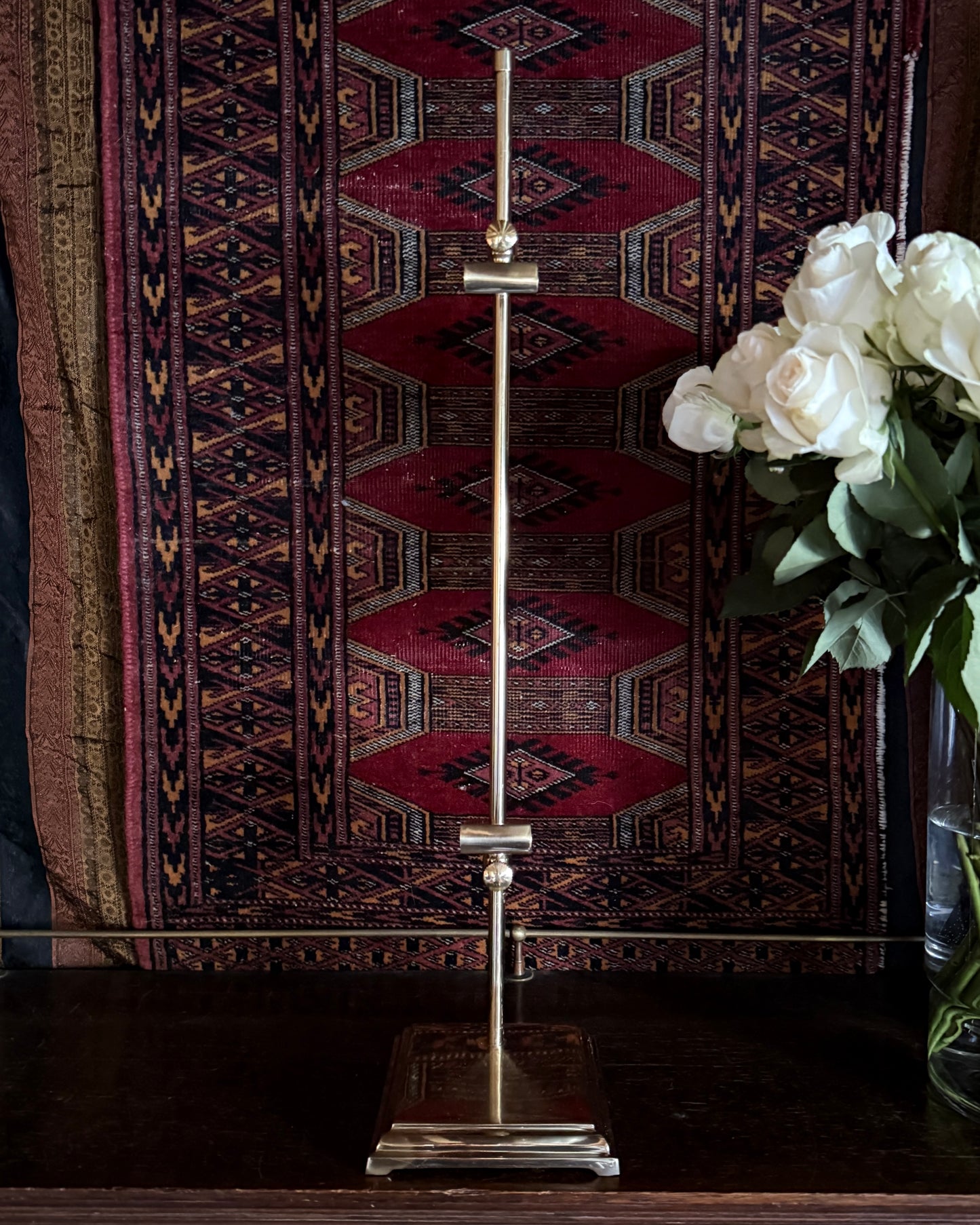 Large Brass Tabletop Gallery Easel