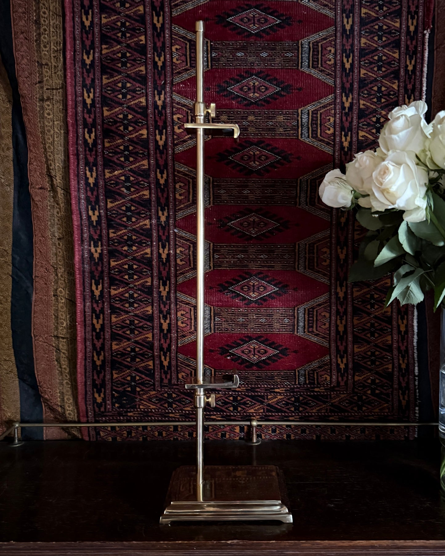 Large Brass Tabletop Gallery Easel