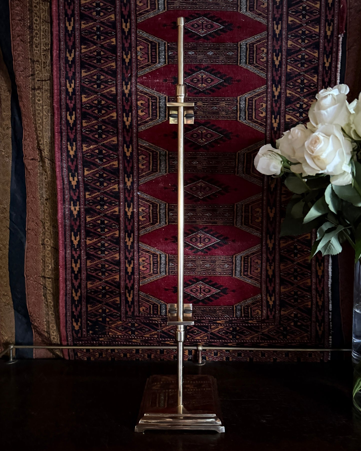 Large Brass Tabletop Gallery Easel