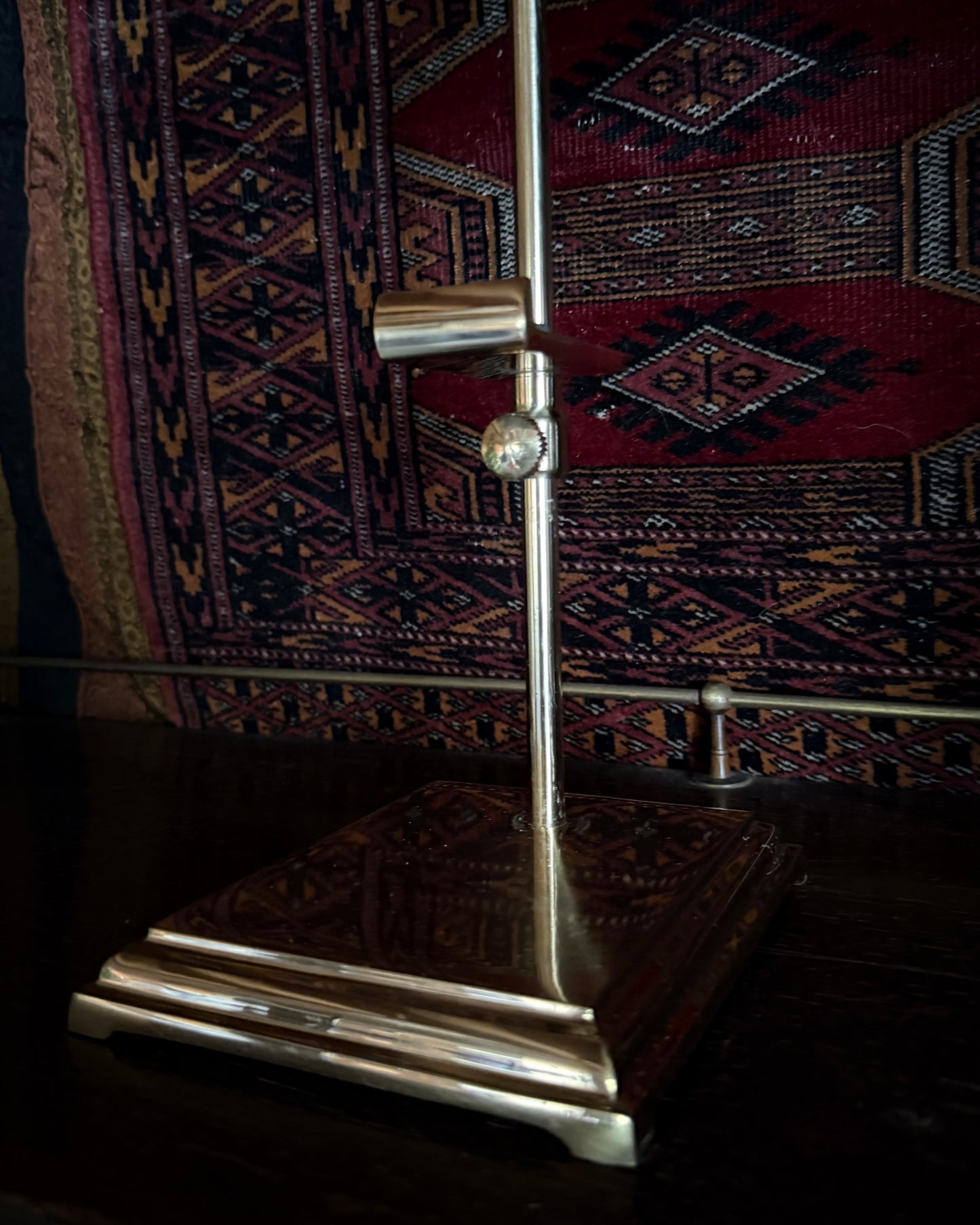 Large Brass Tabletop Gallery Easel