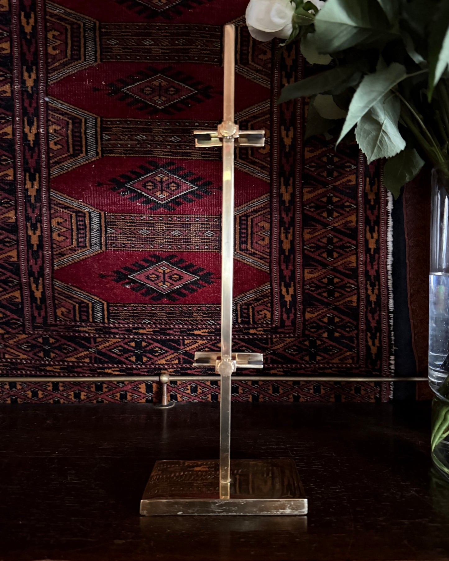 Small Brass Tabletop Gallery Easel