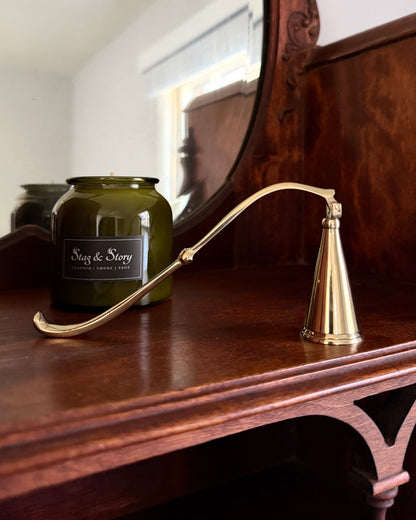 Hinged Brass Candle Snuffer