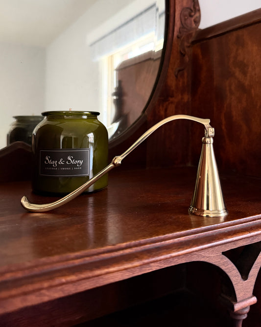 Hinged Brass Candle Snuffer