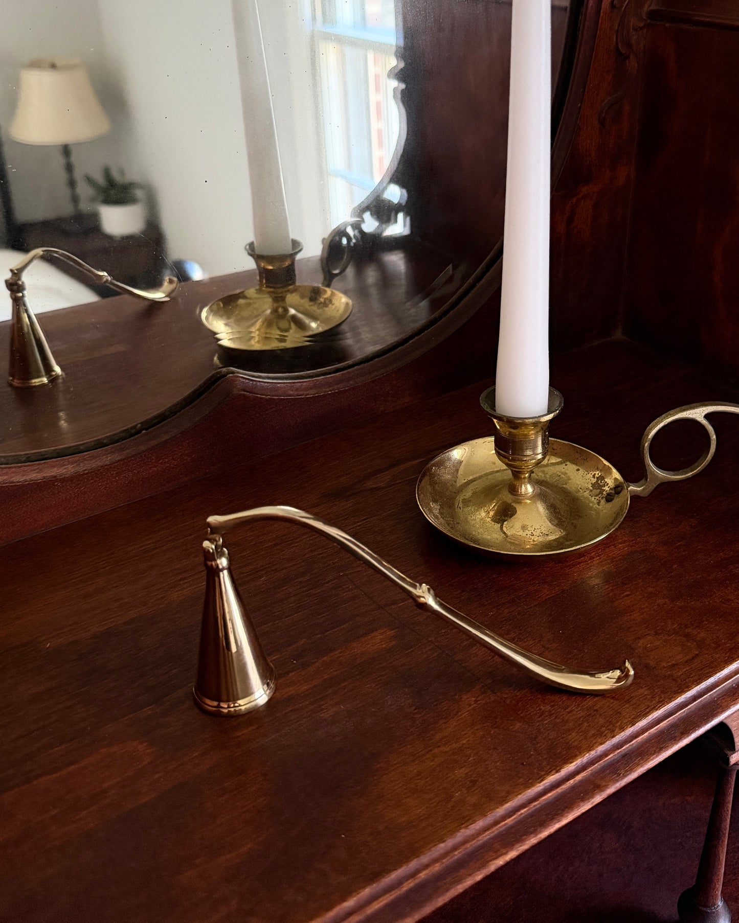Hinged Brass Candle Snuffer