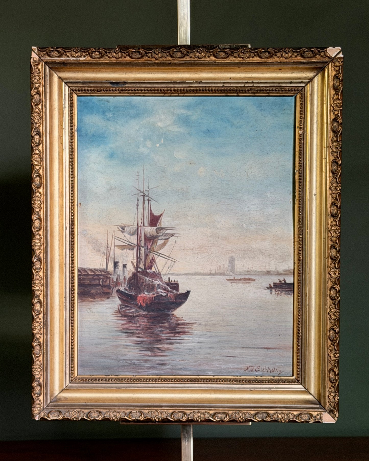 Nautical Sailboat Painting