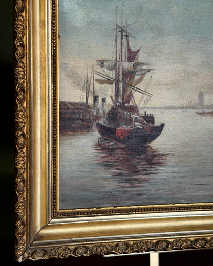Nautical Sailboat Painting