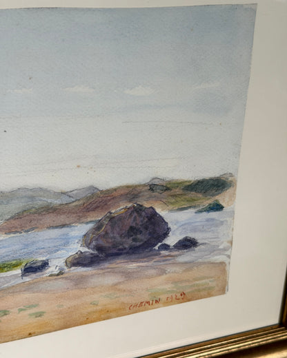 French Coastal Watercolor